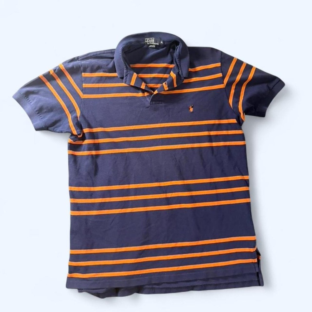 90s polo ralph lauren stripped polo size xl preppy 100 percent cotton